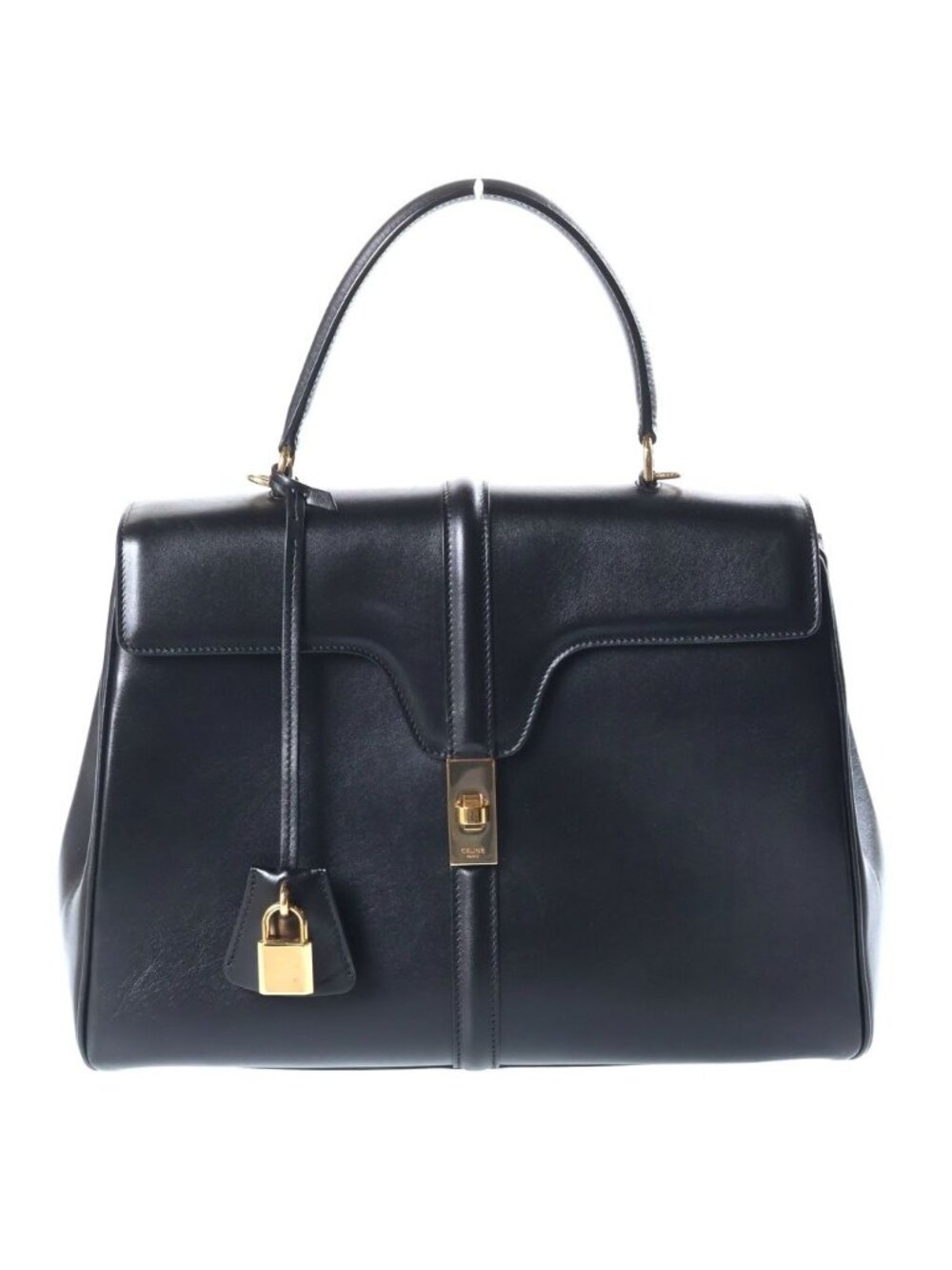 Celine 16 Seize Medium 2-Way Shoulder Bag Black Calfskin